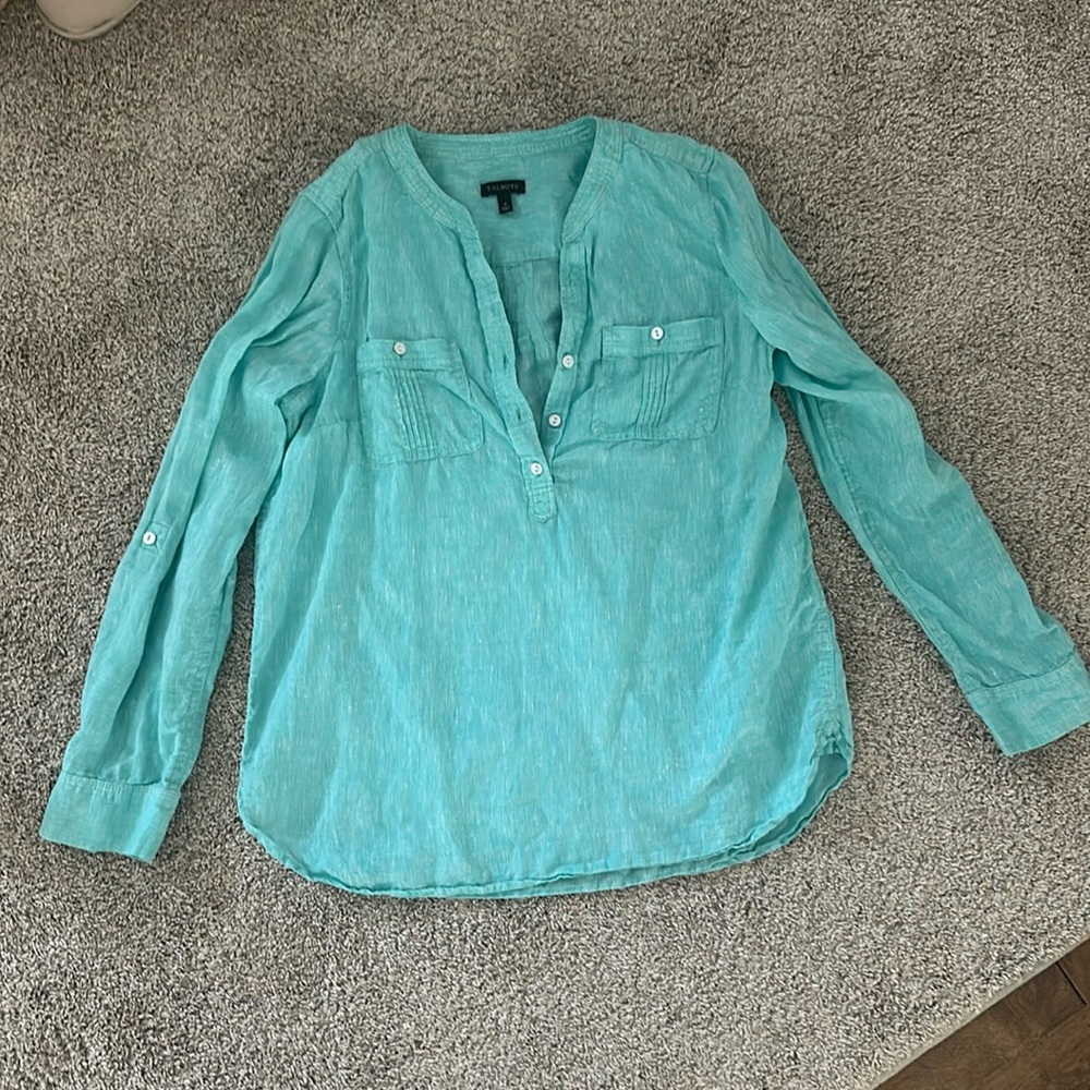 Talbots linen shirt size S